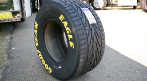 NASCAR's new Goodyear Eagle rain tire, seen only at road courses.